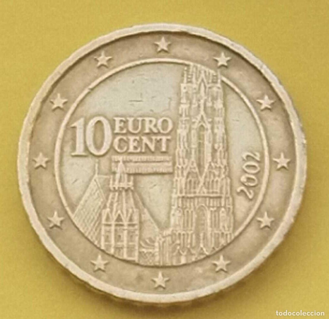 Monedas antiguas de Europa: moneda 10 c&eacute;ntimos Austria 2002 - Foto 2