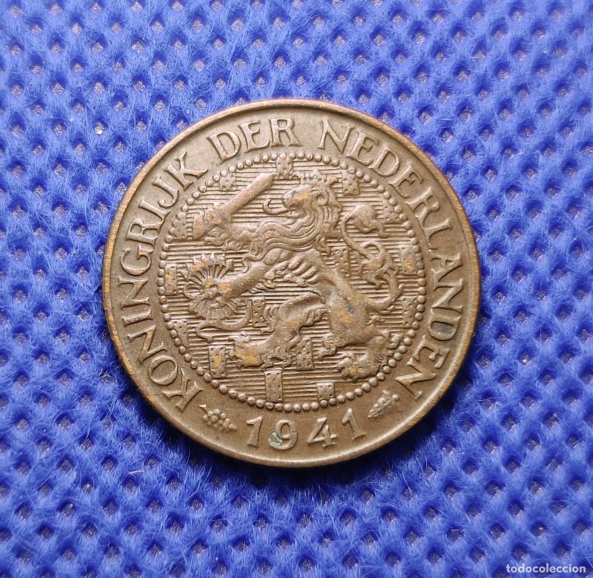 Monedas antiguas de Europa: Holanda 1 cent c&eacute;ntimo 1941 - Foto 1