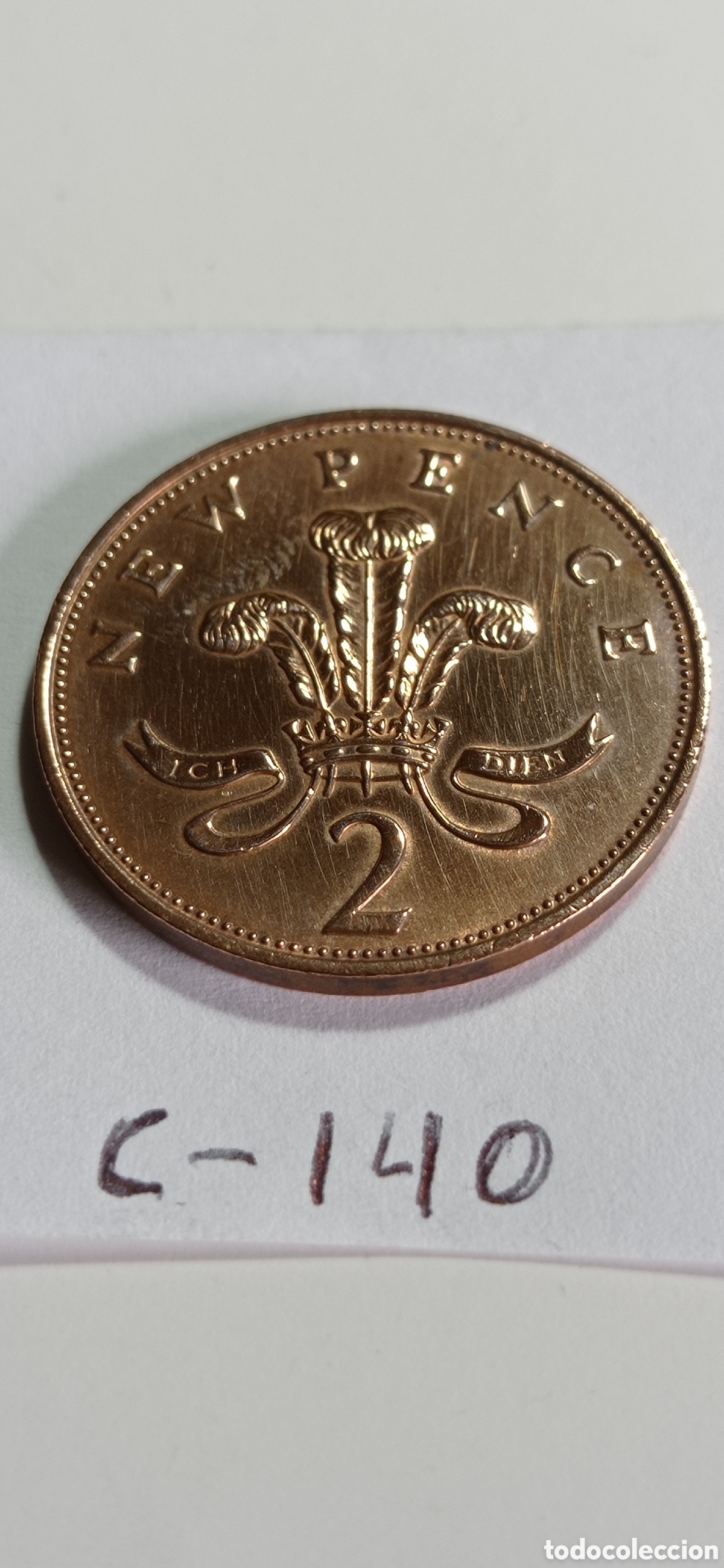 Monedas antiguas de Europa: MONEDA DE 2 PENCE / DE INGLATERRA - 1971 - Foto 2