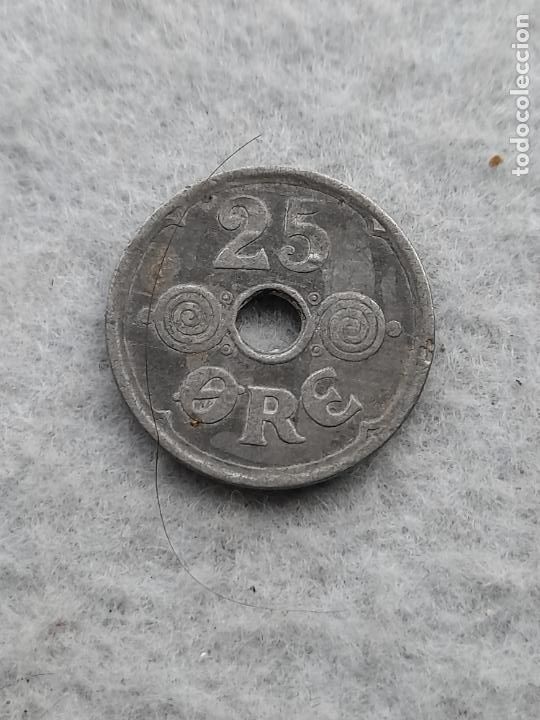 Monedas antiguas de Europa: Dinamarca. 25 Ore. A&ntilde;o 1945. - Foto 2