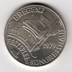 Monedas antiguas de Europa: AUSTRIA 100 SHILLING PLATA 1979 PALACIO DE FESTIVALES Y CONGRESOS DE BREGENZ