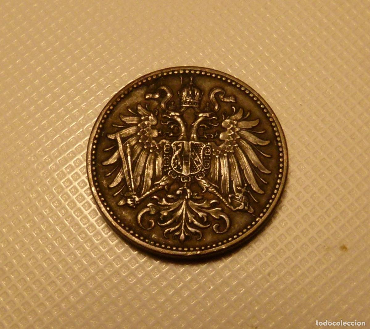 Monedas antiguas de Europa: MONEDA DE BRONCE DE 2 HELLER DE AUSTRIA A&Ntilde;O 1903 - Foto 2