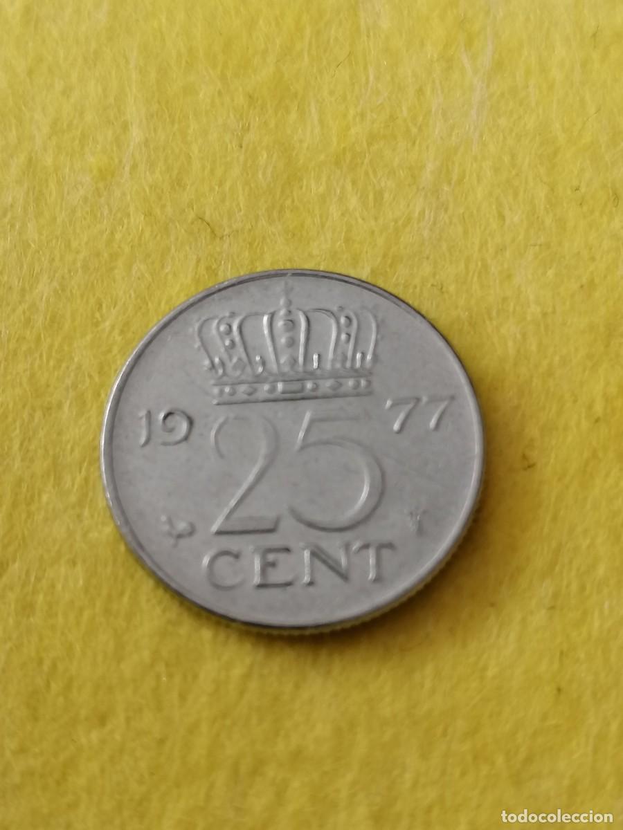 Monedas antiguas de Europa: ,Moneda 25 ct, Holanda, 1977, MBC+, - Foto 1