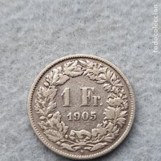 Monedas antiguas de Europa: SUIZA. 1 FRANCO. AÑO 1905. PLATA.