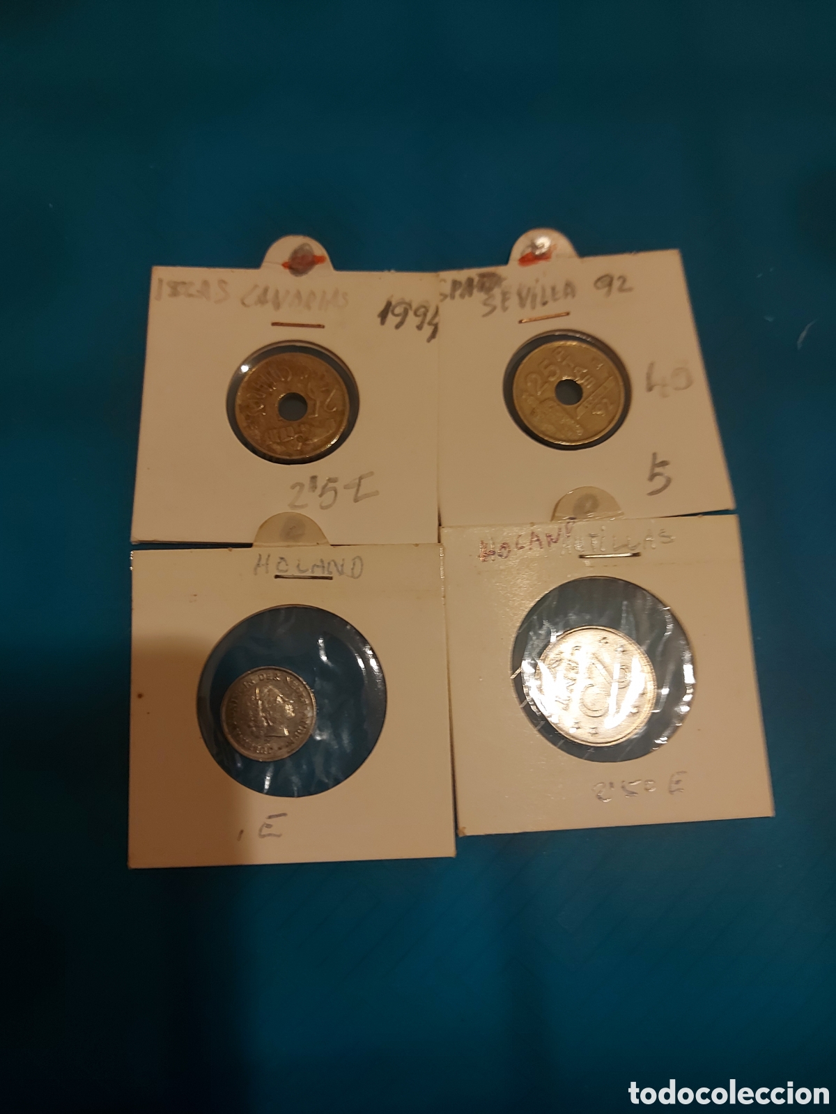 Monedas antiguas de Europa: 2Espa&ntilde;a y2Holand - Foto 1