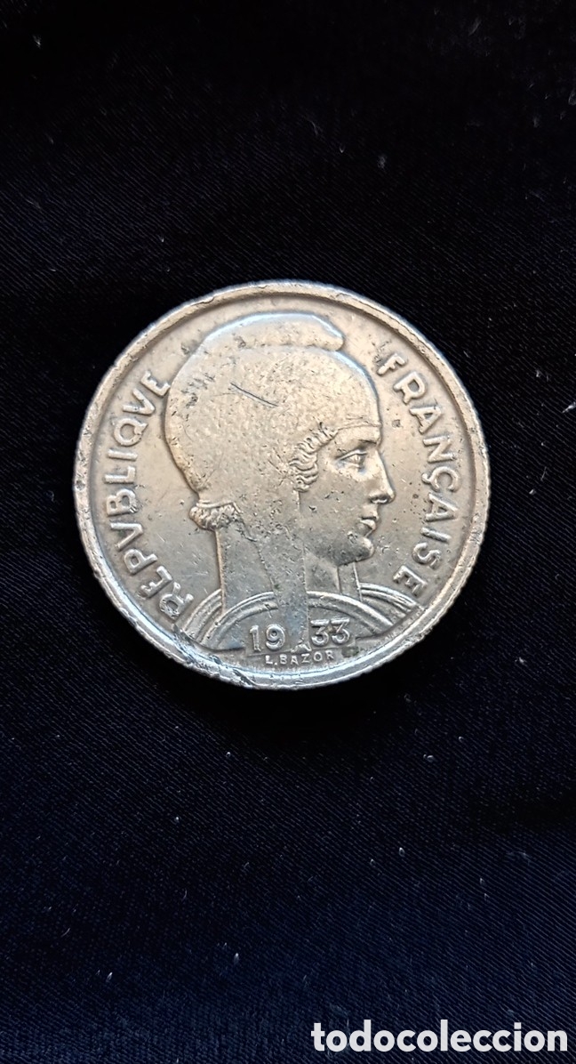 Monedas antiguas de Europa: FRANCIA 5 FRANCS 1933 - Foto 2