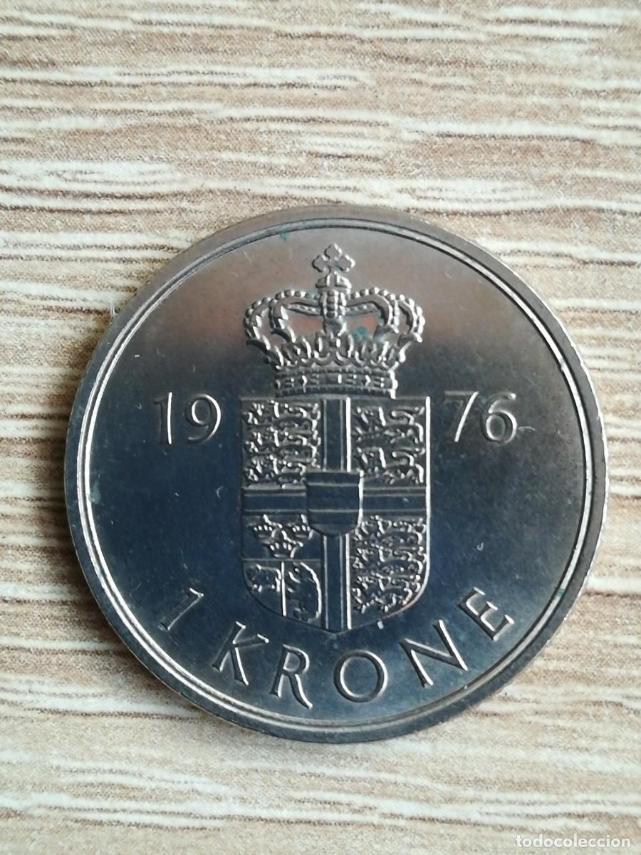 Monedas antiguas de Europa: MONEDA 1 KRONER DINAMARCA - A&Ntilde;O 1976. - Foto 2
