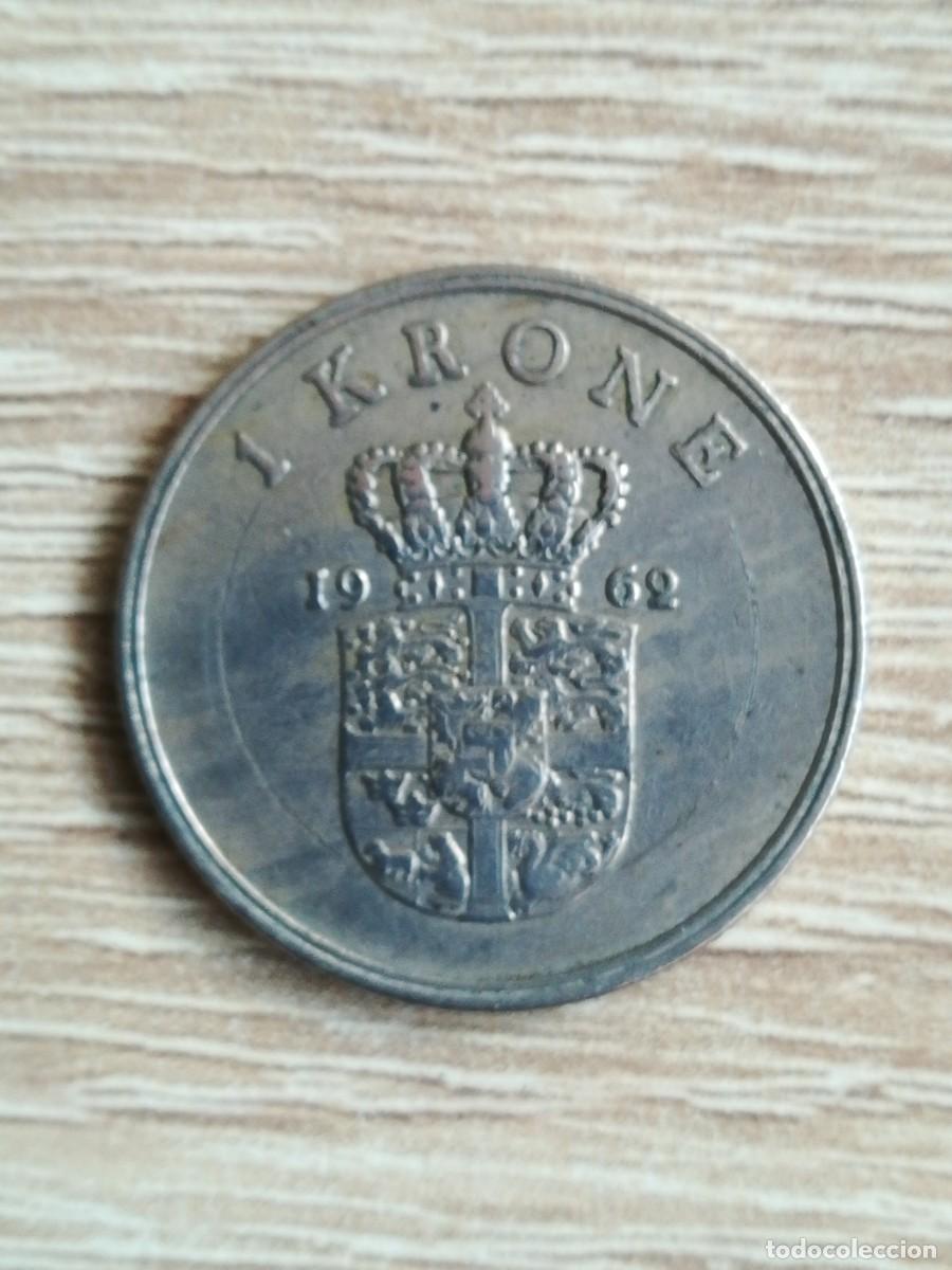 Monedas antiguas de Europa: MONEDA 1 KRONER DINAMARCA - A&Ntilde;O 1962. - Foto 2