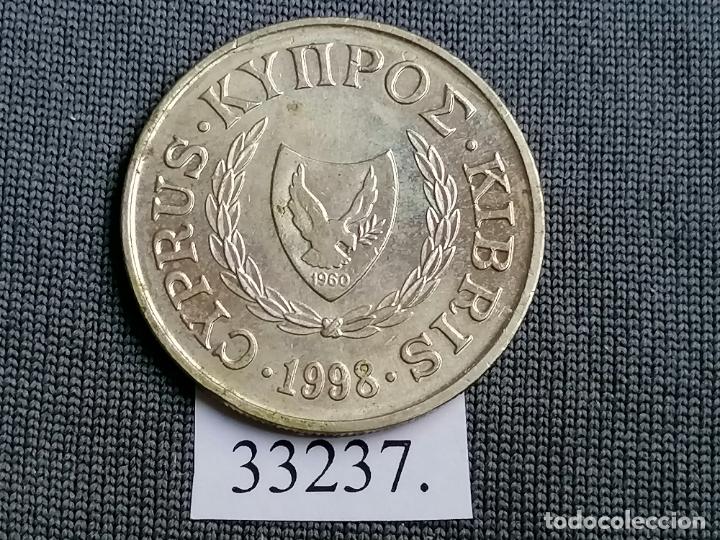 Monedas antiguas de Europa: Chipre 10 c&eacute;ntimos 1998 - Foto 2