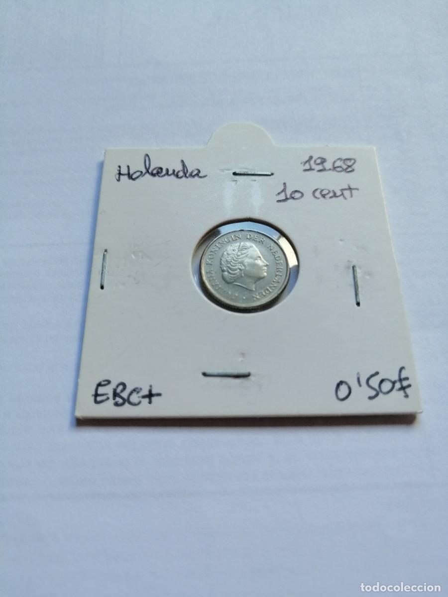 Monedas antiguas de Europa: Holanda 10 Cent 1968 - Foto 1