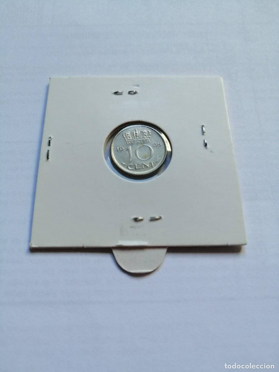 Monedas antiguas de Europa: Holanda 10 Cent 1968 - Foto 2