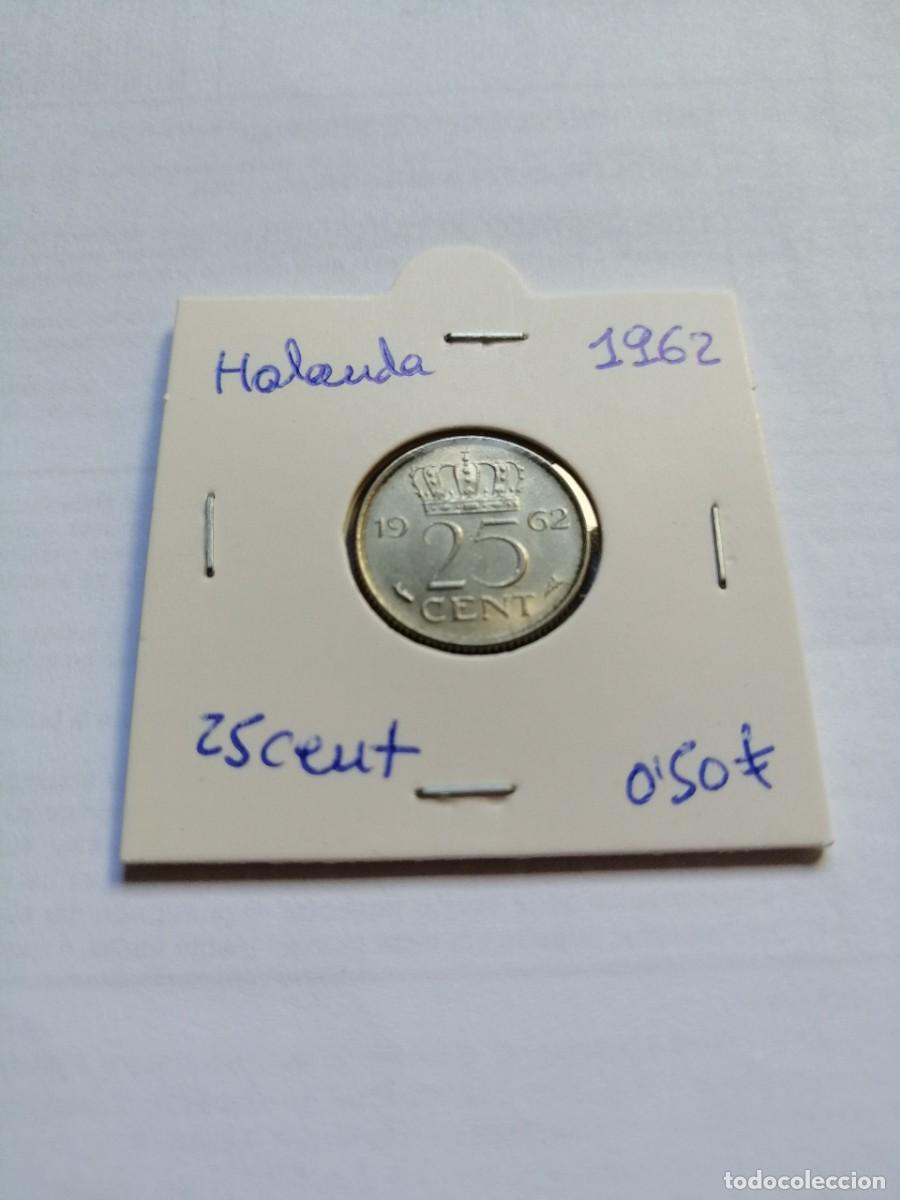 Monedas antiguas de Europa: Holanda 25 Cent 1962 - Foto 1