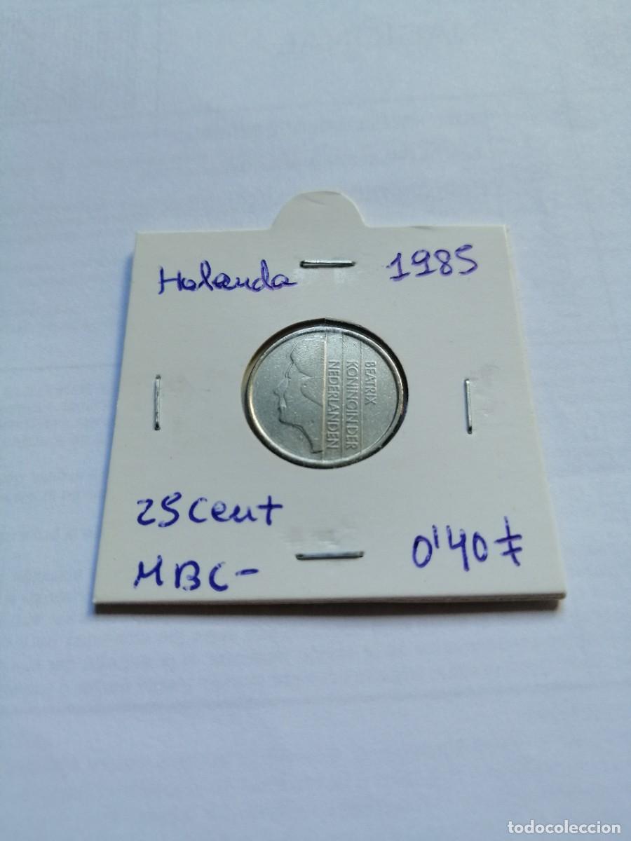 Monedas antiguas de Europa: Holanda 25 Cent 1985 - Foto 1