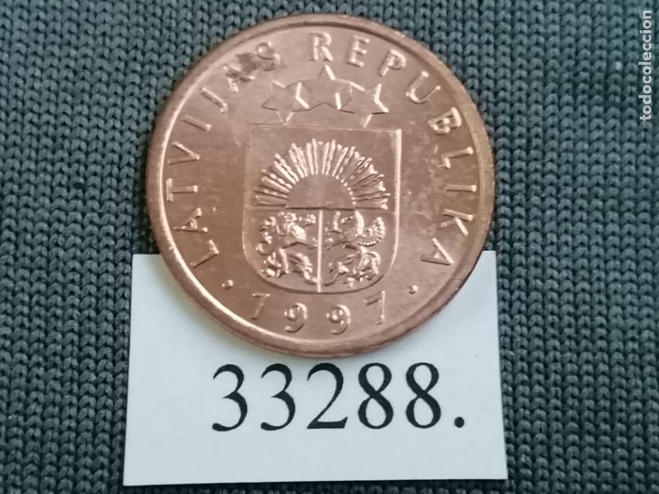 Monedas antiguas de Europa: Letonia 1 c&eacute;ntimo 1997 - Foto 2