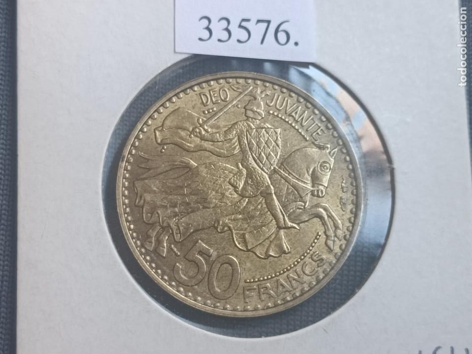 Monedas antiguas de Europa: Monaco 50 francos 1950 - Foto 2