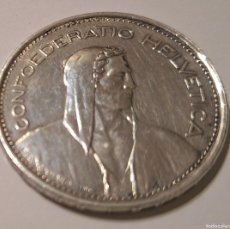 Monedas antiguas de Europa: MONEDA DE 5 FRANCOS SUIZOS PLATA 1967 B