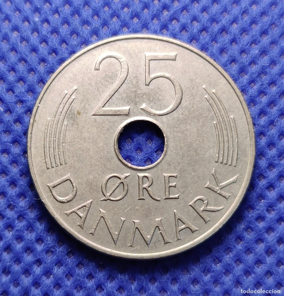 Monedas antiguas de Europa: Dinamarca 25 Ore 1973 - Foto 2