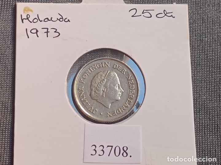Monedas antiguas de Europa: Holanda 25 centimos 1973 - Foto 1