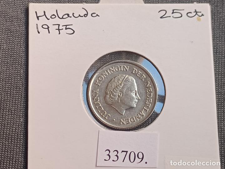 Monedas antiguas de Europa: Holanda 25 centimos 1975 - Foto 1