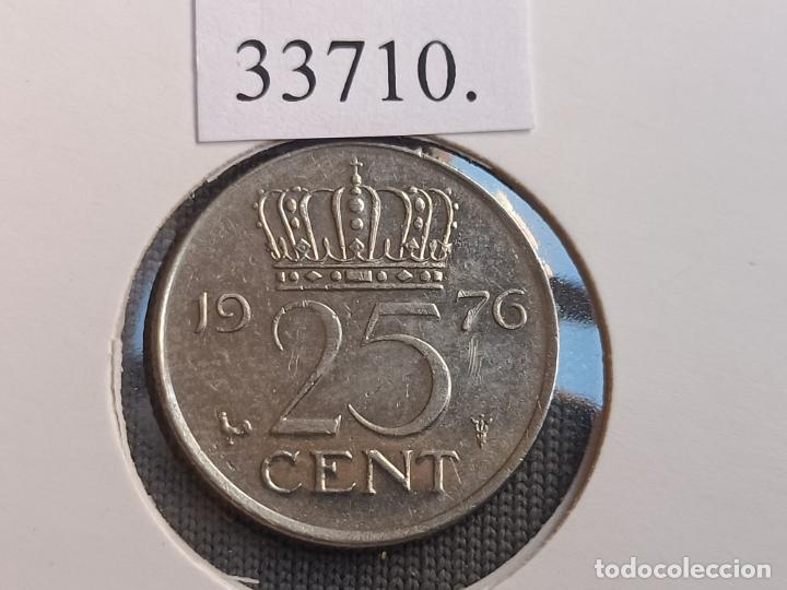 Monedas antiguas de Europa: Holanda 25 centimos 1976 - Foto 2
