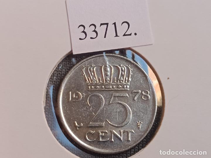 Monedas antiguas de Europa: Holanda 25 centimos 1978 - Foto 2