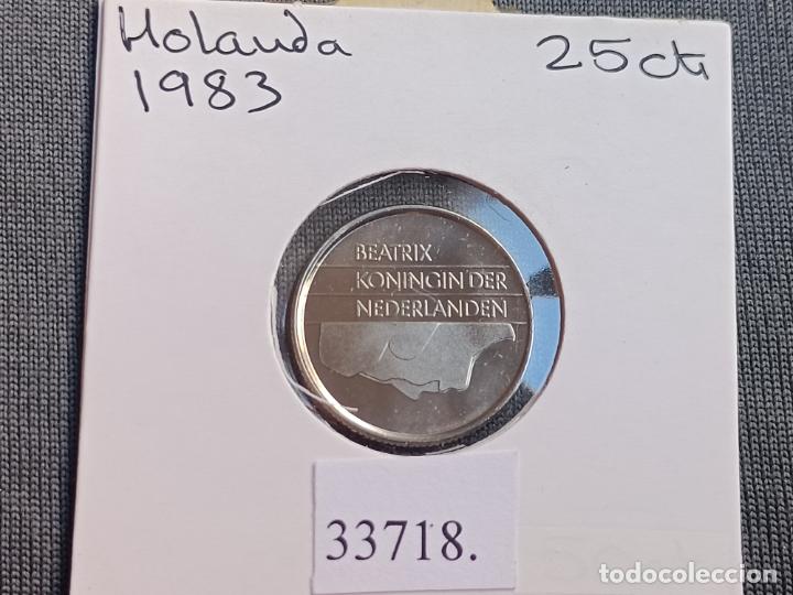Monedas antiguas de Europa: Holanda 25 centimos 1983 - Foto 2