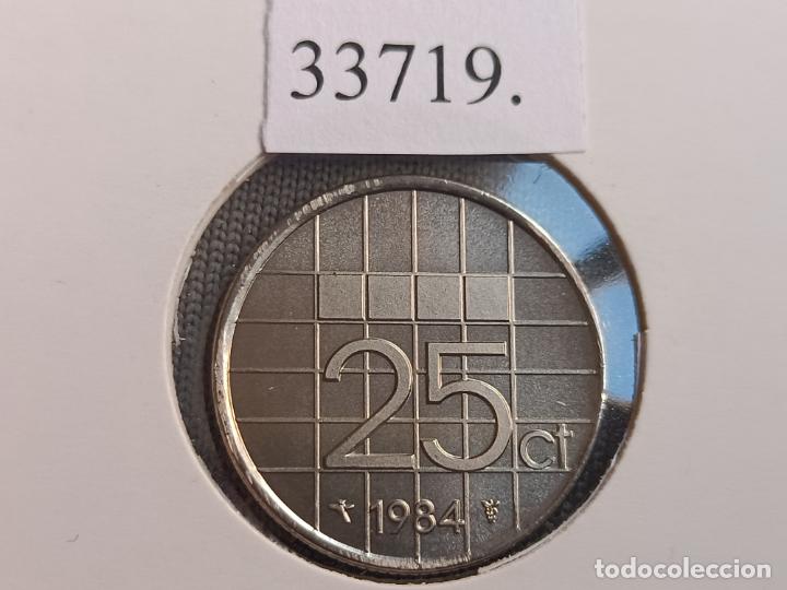 Monedas antiguas de Europa: Holanda 25 centimos 1984 - Foto 2