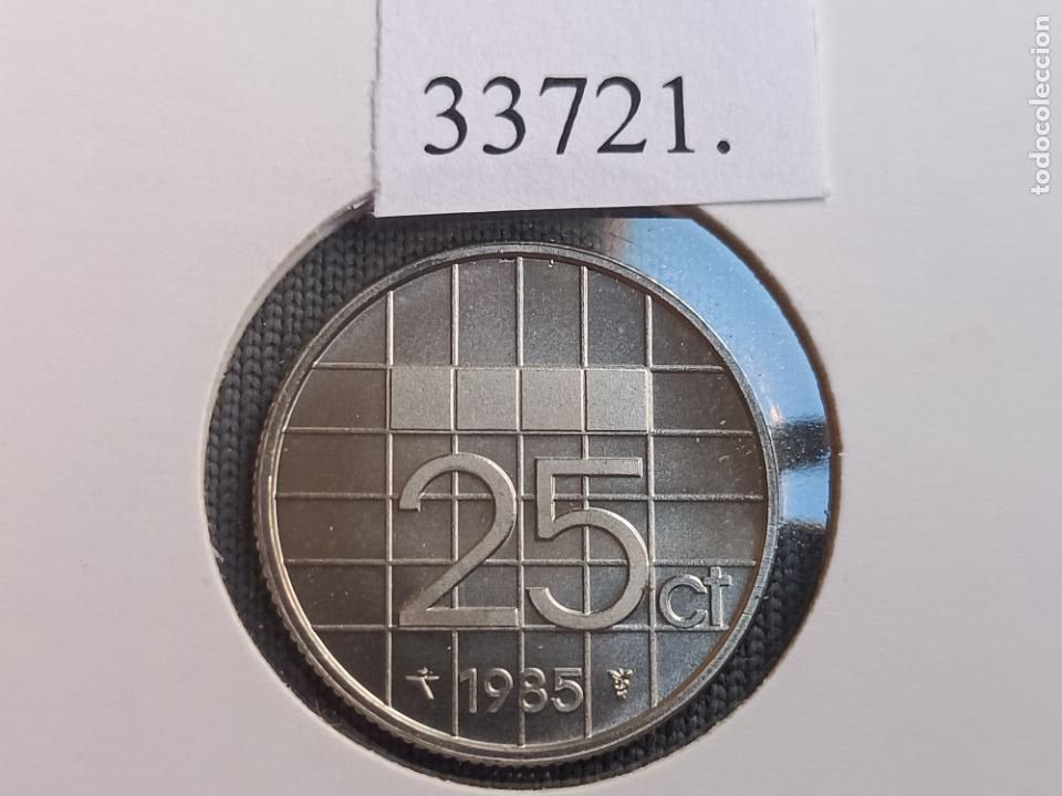 Monedas antiguas de Europa: Holanda 25 centimos 1985 - Foto 2