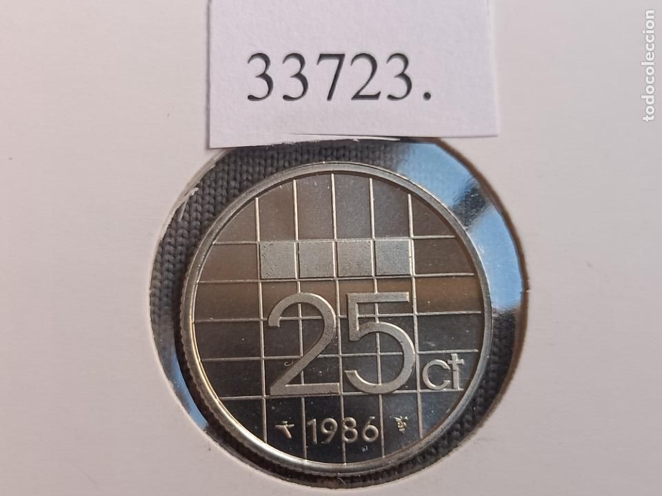Monedas antiguas de Europa: Holanda 25 centimos 1986 - Foto 2