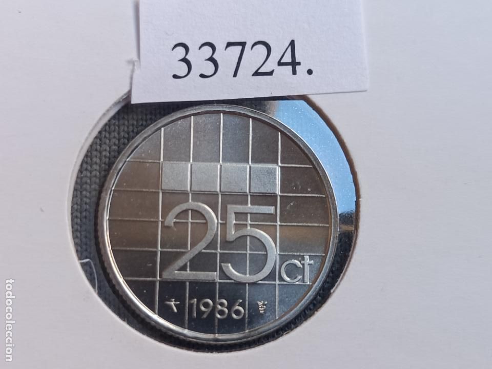 Monedas antiguas de Europa: Holanda 25 centimos 1986 - Foto 1