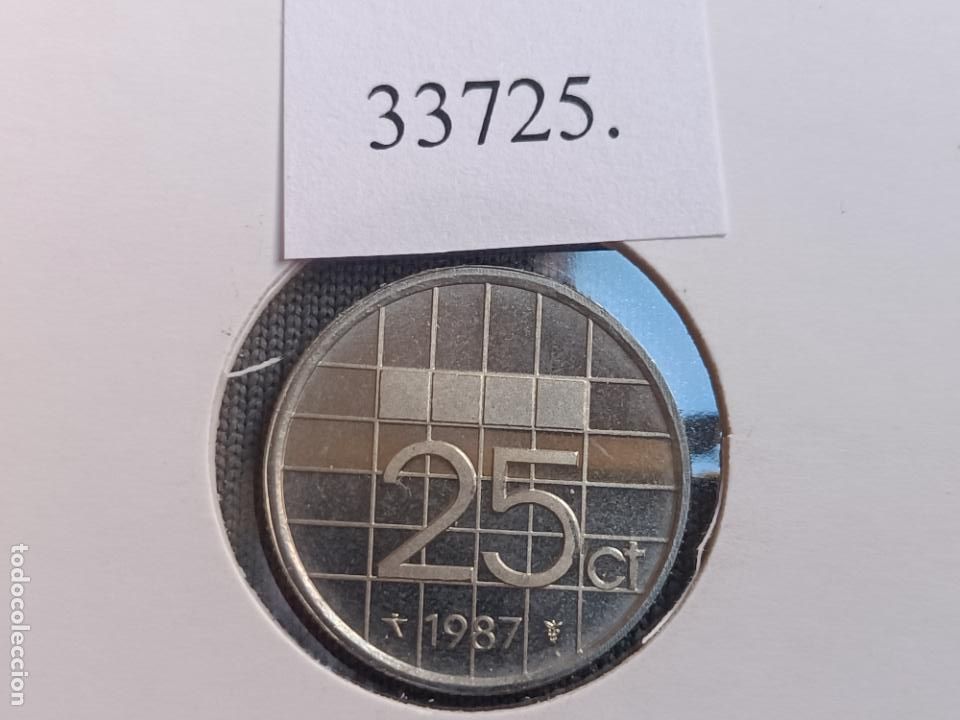 Monedas antiguas de Europa: Holanda 25 centimos 1987 - Foto 2