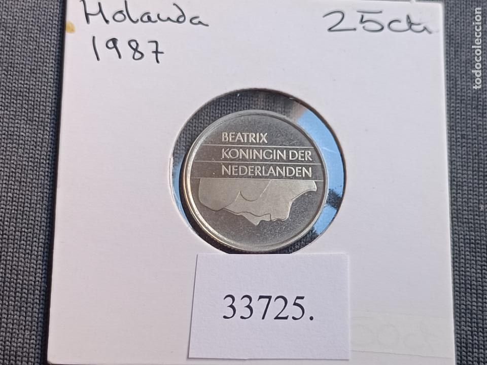 Monedas antiguas de Europa: Holanda 25 centimos 1987 - Foto 1
