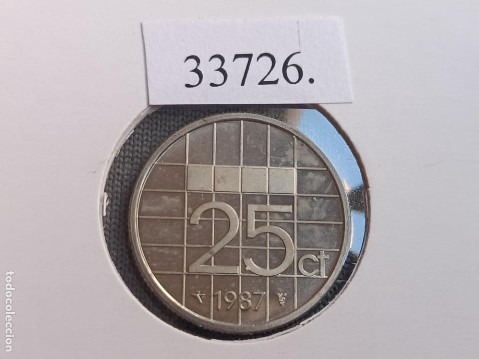 Monedas antiguas de Europa: Holanda 25 centimos 1987 - Foto 1