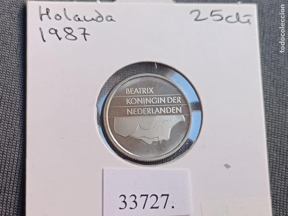Monedas antiguas de Europa: Holanda 25 centimos 1987 - Foto 1