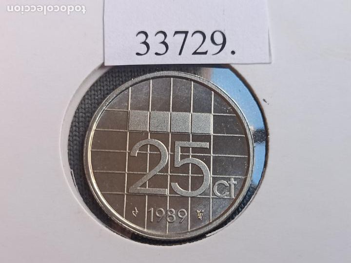 Monedas antiguas de Europa: Holanda 25 centimos 1989 - Foto 1