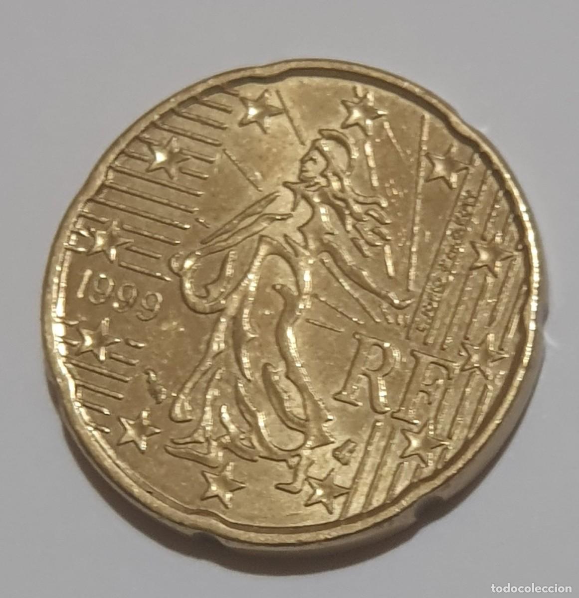 Monedas antiguas de Europa: 20 CENT DE FRANCIA 1999 - Foto 1
