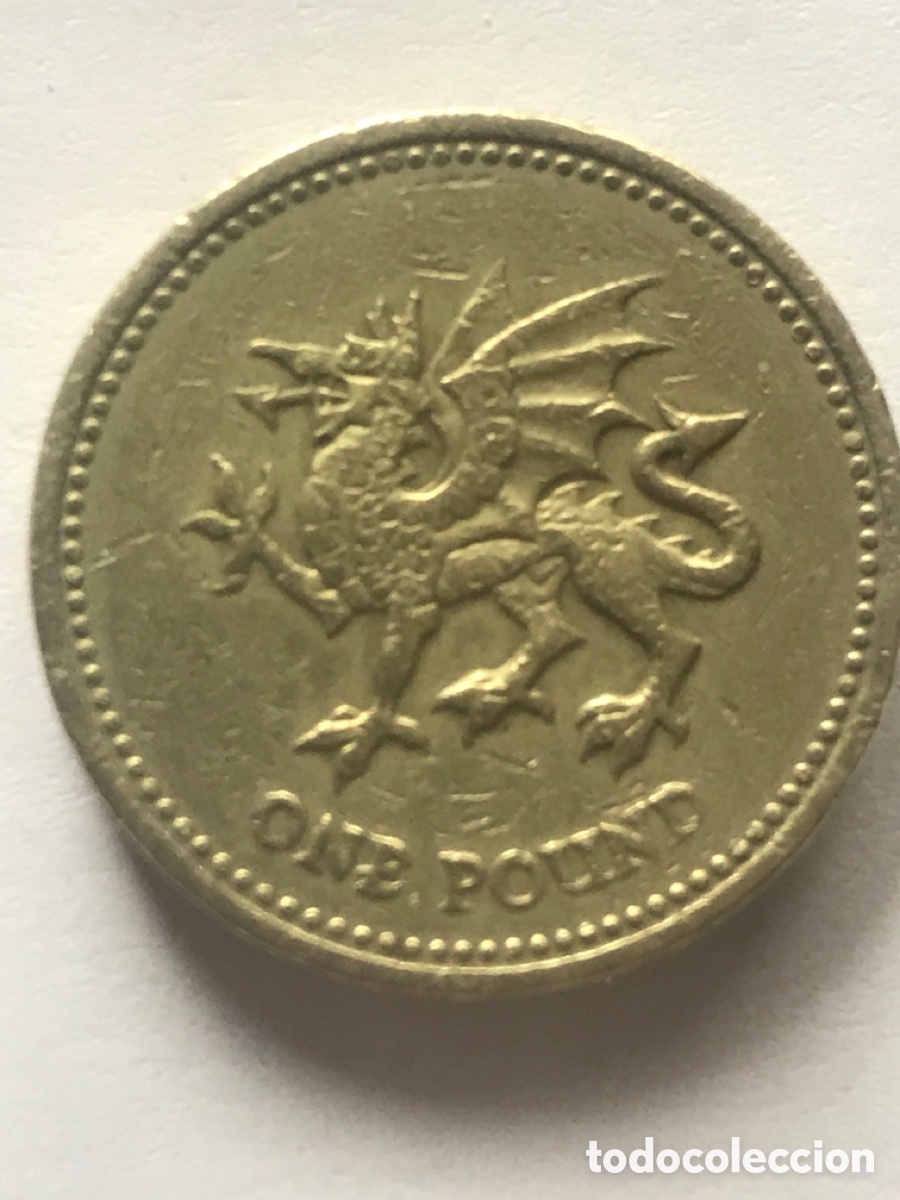Monedas antiguas de Europa: Moneda Inglaterra ONE POUND 2000 B-100 - Foto 2