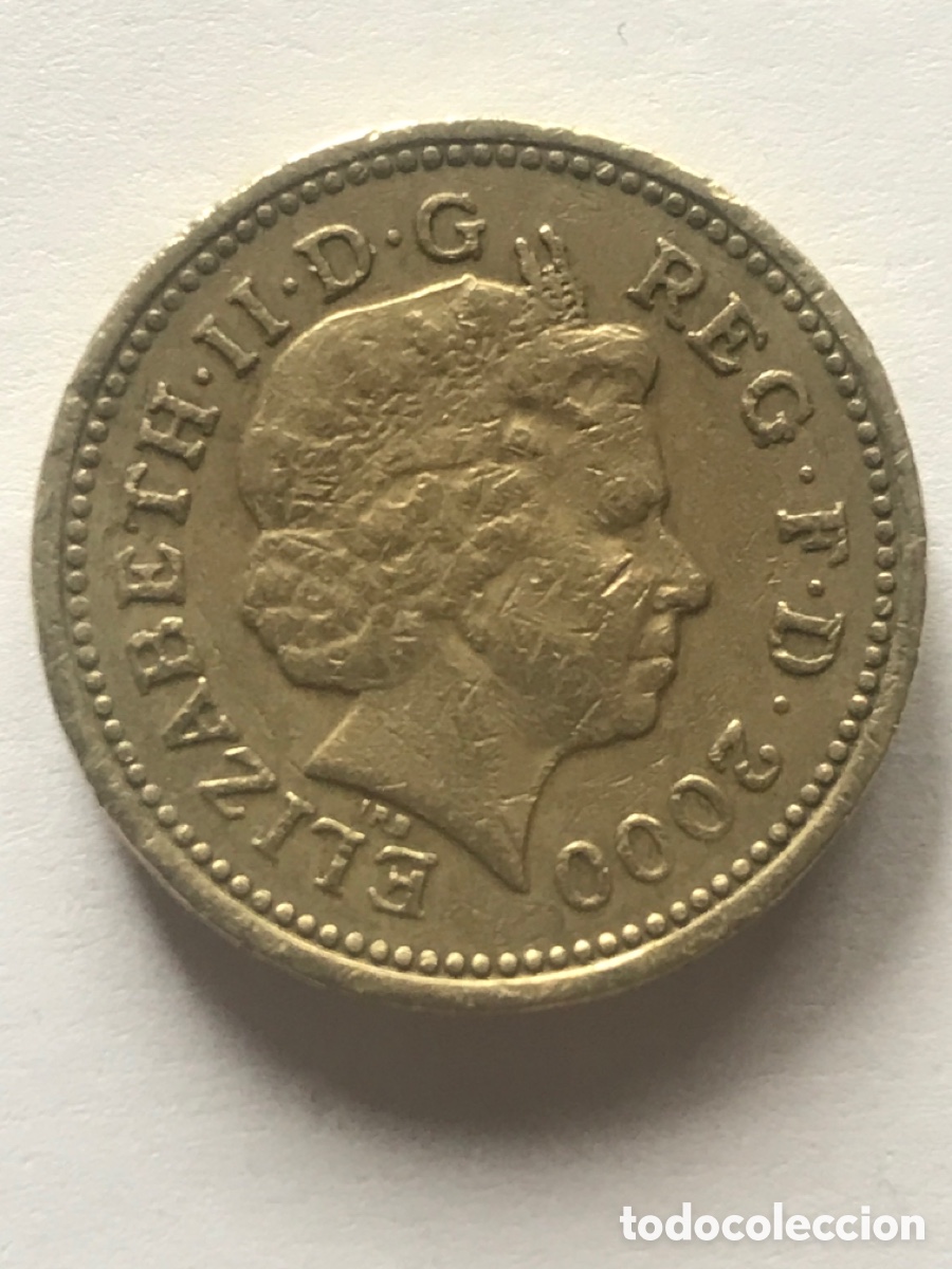 Monedas antiguas de Europa: Moneda Inglaterra ONE POUND 2000 B-100 - Foto 1
