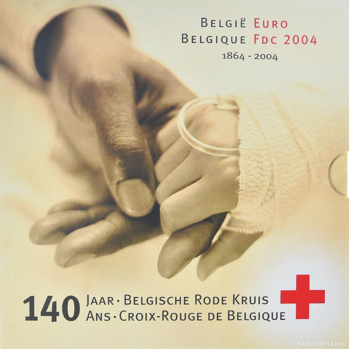 Alte M&uuml;nzen aus Europa: [#1179227] B&eacute;lgica, Coffret 1c. &agrave; 2&euro; + jeton, 140 ans de La Croix Rouge, 2004