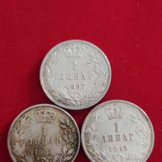 Monedas antiguas de Europa: LOTE DE 4 MONEDAS DE PLATA, SERBIA
