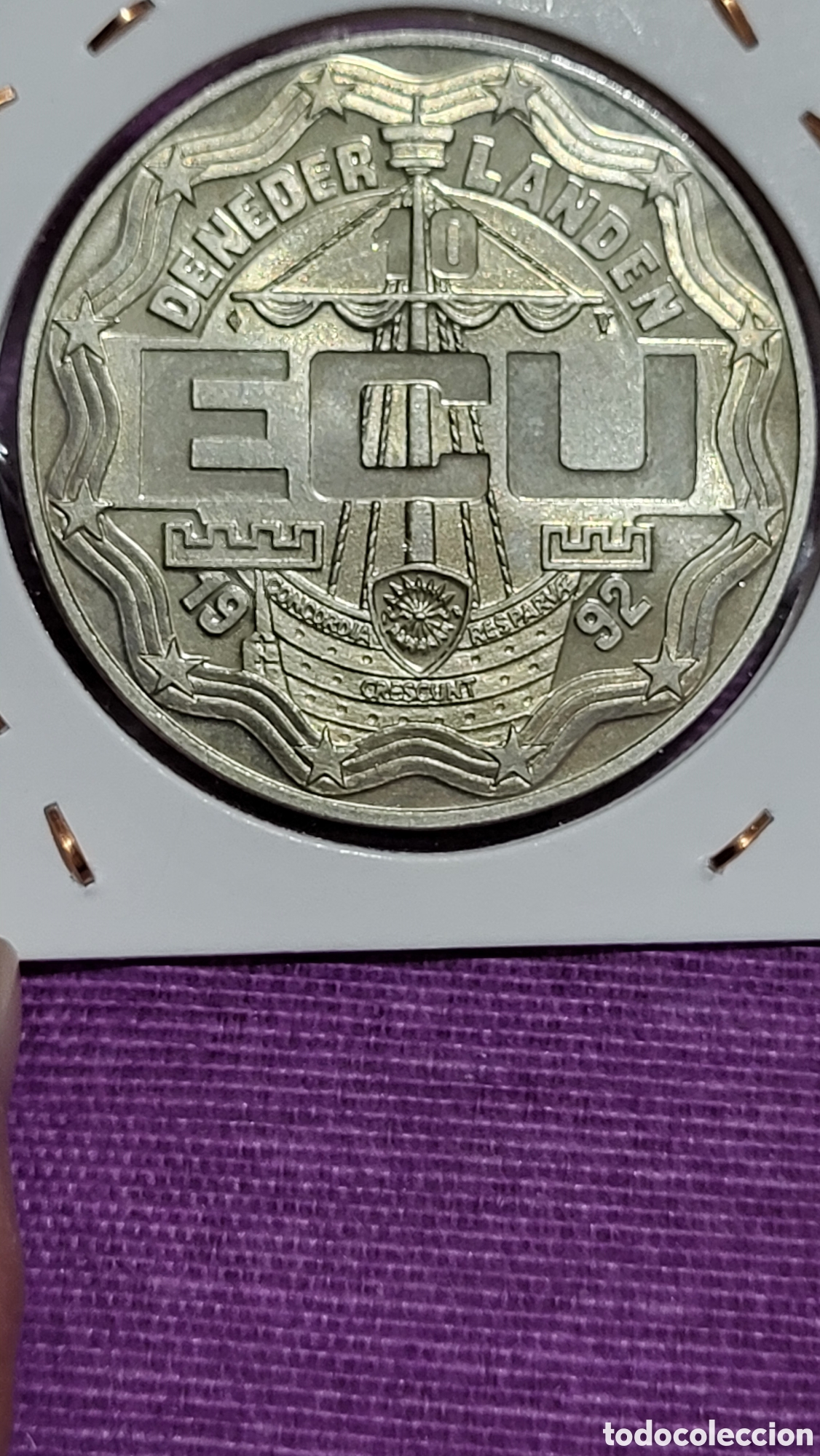Monedas antiguas de Europa: Moneda 10 Ecu Holanda 1992 - Foto 2
