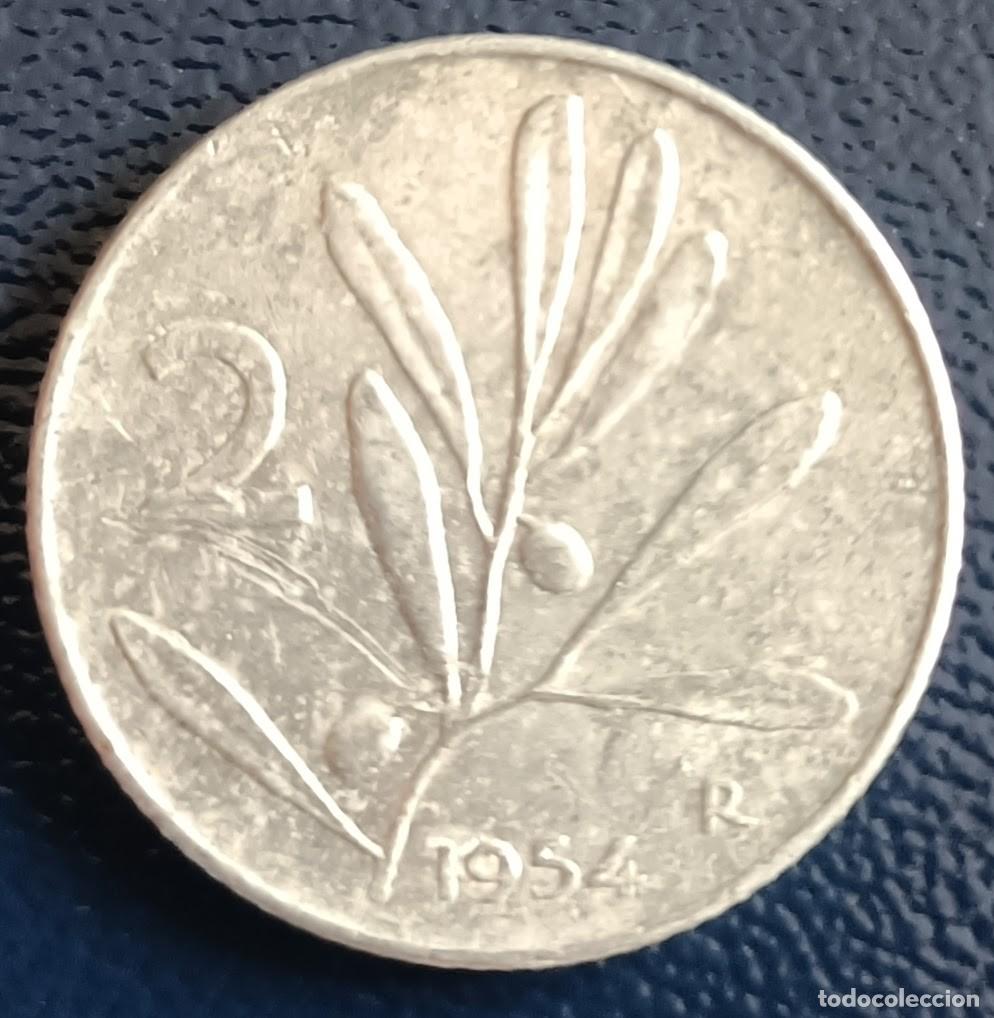 Alte M&uuml;nzen aus Europa: 2 Liras 1954 - Italia