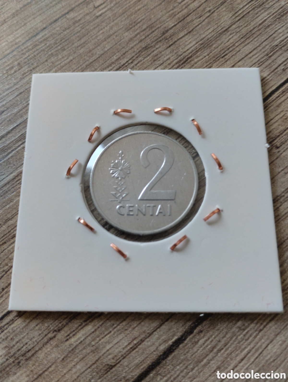 Monedas antiguas de Europa: Moneda 2 centas Lituania a&ntilde;o 1991 ebc encartonada - Foto 2