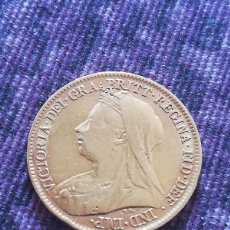 Monedas antiguas de Europa: ANTIGUA MONEDA MEDIO SOBERANO INGLATERRA 1895 VICTORIA ORO 4 GR