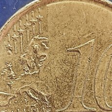 Monedas antiguas de Europa: MONEDA 10 CENT ESPAÑA 2008( ESCESO DE METAL)