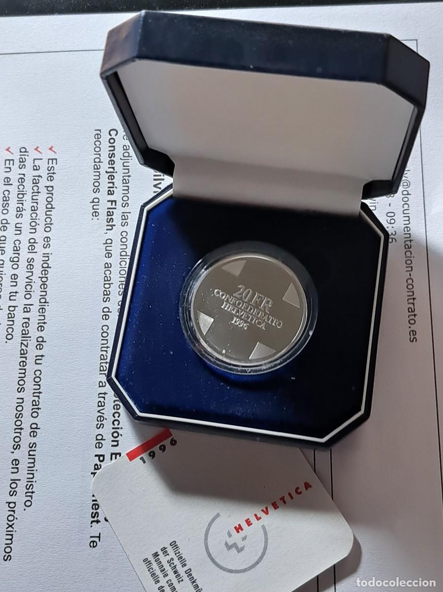 Monedas antiguas de Europa: moneda de plata suiza 1996 - Foto 3