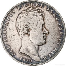 Monedas antiguas de Europa: [#1162578] MONEDA, ESTADOS ITALIANOS, SARDINIA, CARLO ALBERTO, 5 LIRE, 1839, TORINO, BC+