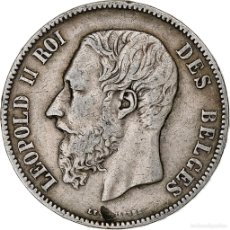 Monedas antiguas de Europa: [#1162587] MONEDA, BÉLGICA, LEOPOLD II, 5 FRANCS, 5 FRANK, 1869, BC+, PLATA, KM:24