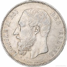 Monedas antiguas de Europa: [#1162585] MONEDA, BÉLGICA, LEOPOLD II, 5 FRANCS, 5 FRANK, 1868, MBC, PLATA, KM:24