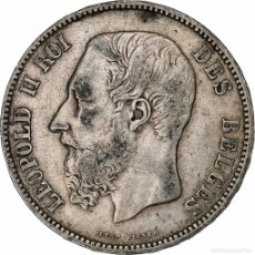 Monedas antiguas de Europa: [#1162584] MONEDA, BÉLGICA, LEOPOLD II, 5 FRANCS, 5 FRANK, 1868, BC+, PLATA, KM:24